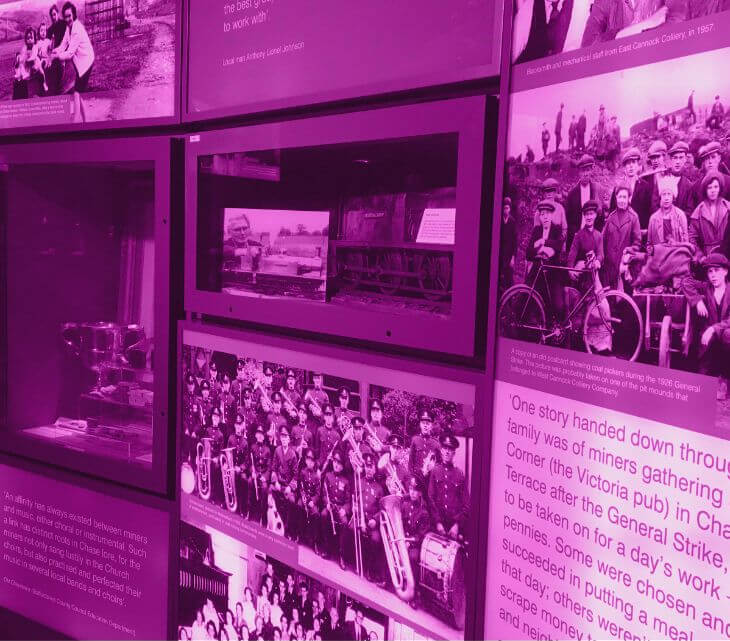 Artistic image of the collections at Cannock Chase museum