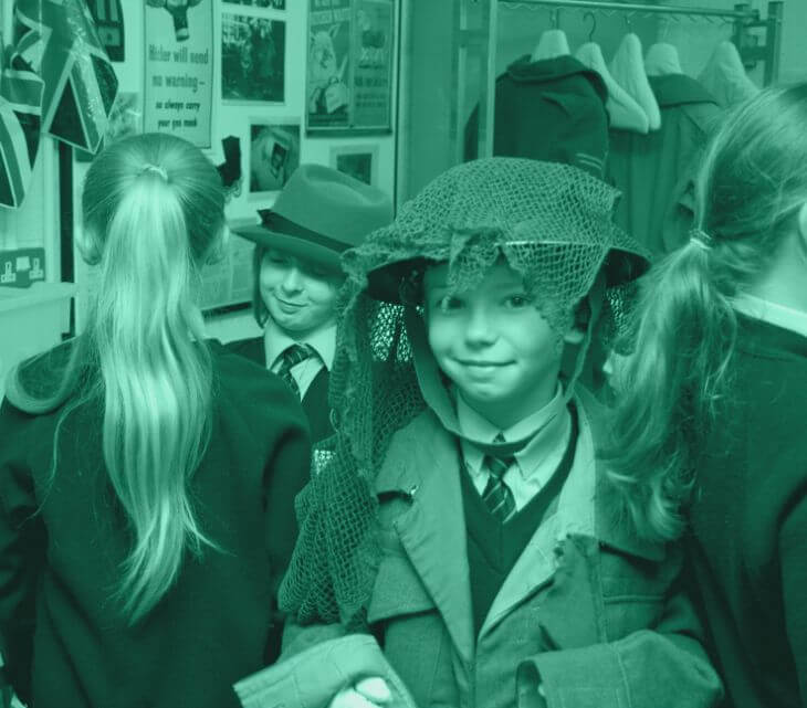 Artistic image of the collections at Cannock Chase museum