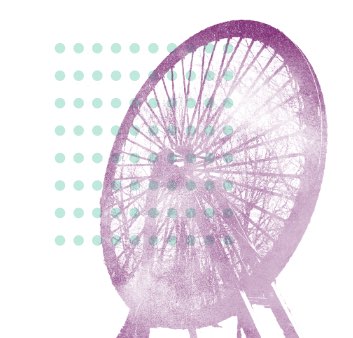 Artistic image of the Cannock museum mining wheel